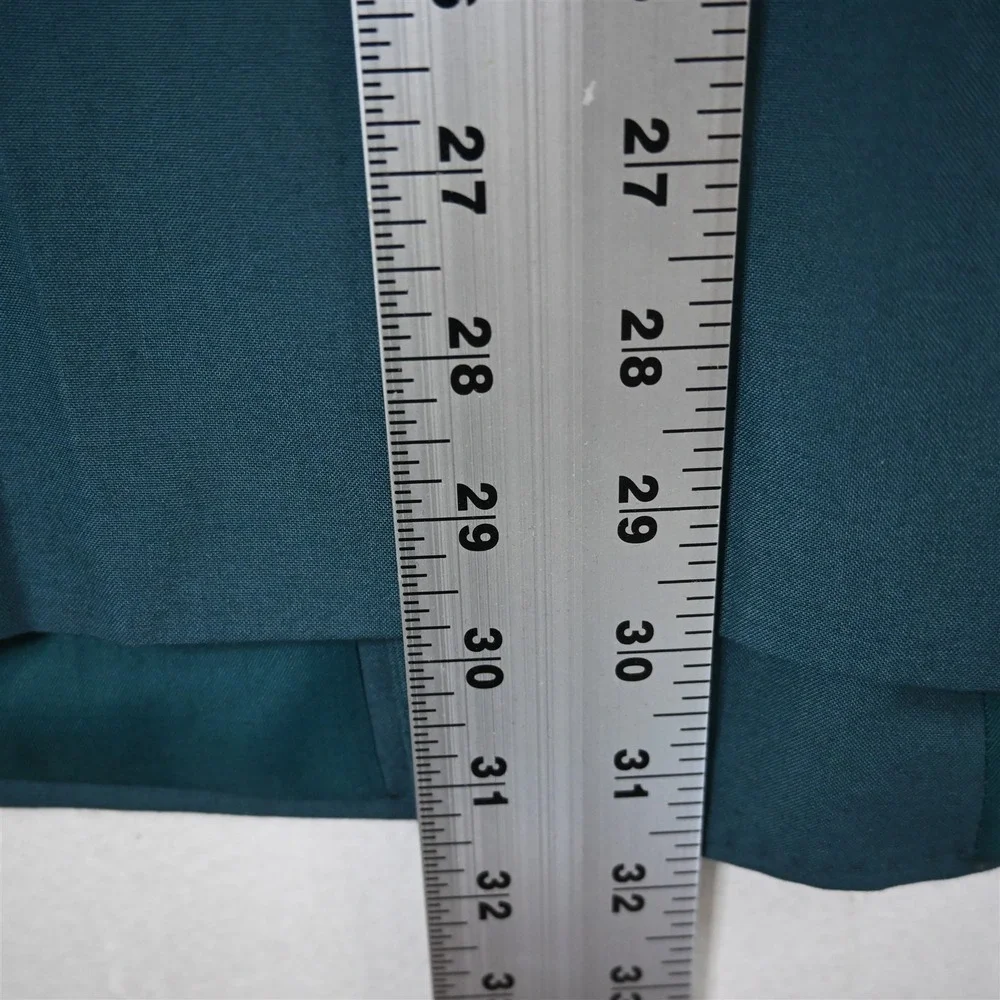 Vtg 90s Vaish Bros 40R Teal Green Double Breasted‎ Blazer Suit Jacket Sport Coat